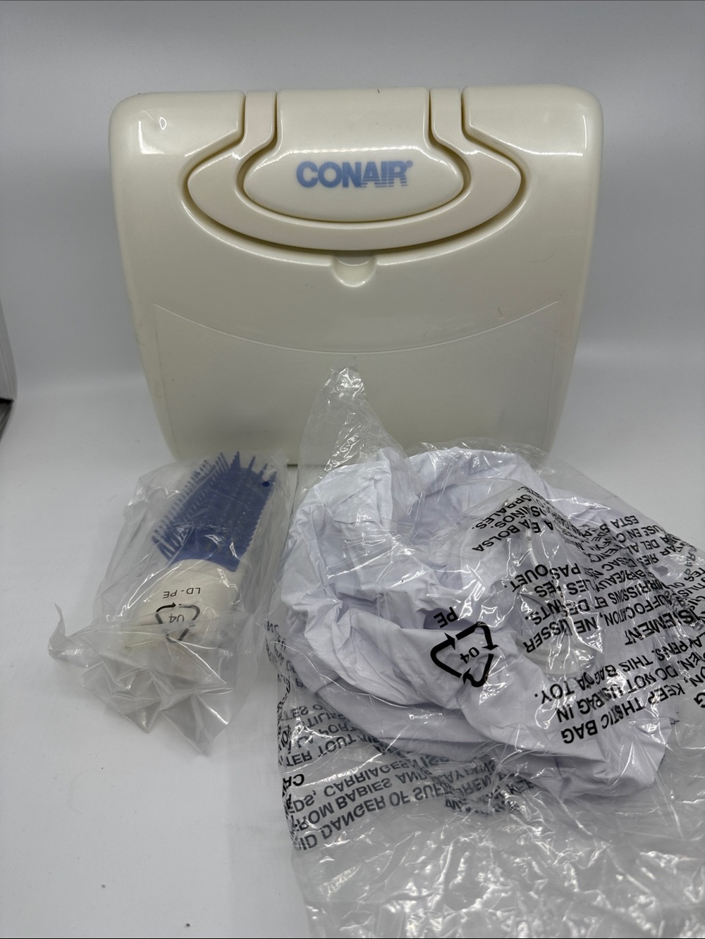 Conair White Travel Hair Dryer with Accessories